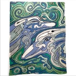 HAND CRAFTED Limited Edition Print of Artwork “Dolphin Fantasy”